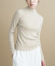 【WEB限定カラーあり】Relaxy Rich シルクカシミヤ混 モックネック ニット
