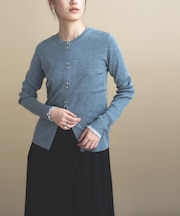 【WEB限定カラーあり】Relaxy Rich シルクカシミヤ混 リブニットカーディガン 9色展開