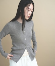 【WEB限定カラーあり】Relaxy Rich シルクカシミヤ混 リブニットカーディガン 9色展開