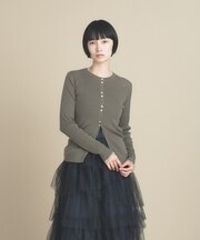 【WEB限定カラーあり】Relaxy Rich シルクカシミヤ混 リブニットカーディガン　9色展開