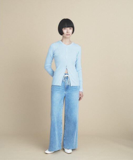 【WEB限定カラーあり】Relaxy Rich シルクカシミヤ混 リブニットカーディガン　9色展開