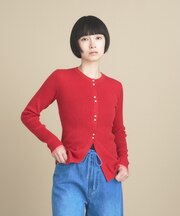 【WEB限定カラーあり】Relaxy Rich シルクカシミヤ混 リブニットカーディガン 9色展開