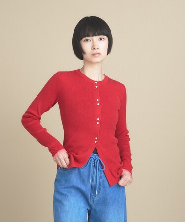 【WEB限定カラーあり】Relaxy Rich シルクカシミヤ混 リブニットカーディガン　9色展開