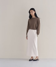 【WEB限定カラーあり】Relaxy Rich シルクカシミヤ混 クルーニット