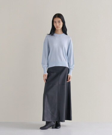 【WEB限定カラーあり】Relaxy Rich シルクカシミヤ混 クルーニット