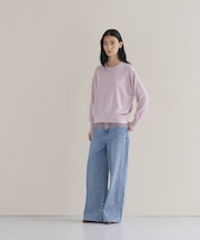 【WEB限定カラーあり】Relaxy Rich シルクカシミヤ混 クルーニット