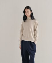 【WEB限定カラーあり】Relaxy Rich シルクカシミヤ混 クルーニット