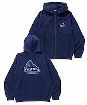 BACKSIDE SLANTED OG ZIP HOODED SWEATSHIRT