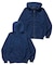 PIGMENT DYED EMBOSS LOGO ZIP HOODED SWEAT