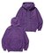 PIGMENT DYED EMBOSS LOGO ZIP HOODED SWEAT