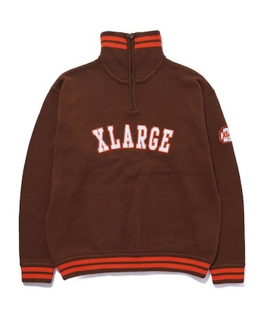 ARCH LOGO HALF ZIP PULLOVER KNIT