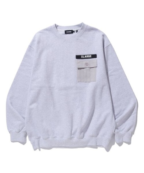 MILITARY POCKET CREWNECK SWEATSHIRT
