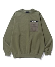 MILITARY POCKET CREWNECK SWEATSHIRT