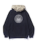 PATTERN BLOCKED HOODED SWEATSHIRT