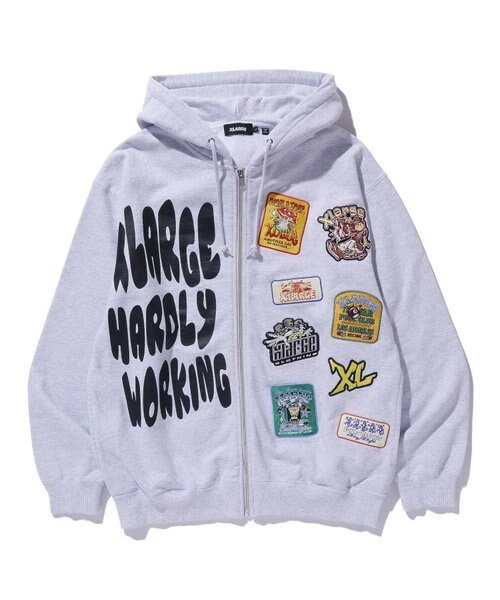 MULTI LOGO ZIP UP HOODED SWEATSHIRT｜エクストララージの通販｜&mall