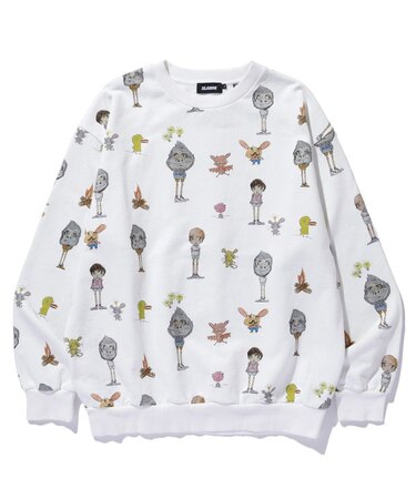 ALLOVER PRINT CREWNECK SWEATSHIRT