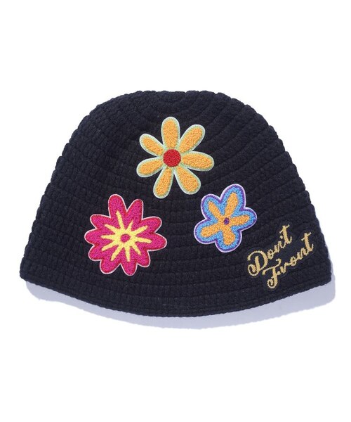 最終値下げ　NKIT wave crochet KNIT cap NKNIT wave crochet KNIT cap (blue)