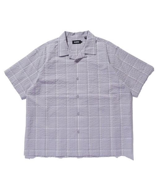EMBROIDERED S/S PLAID SHIRT
