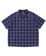 EMBROIDERED S/S PLAID SHIRT