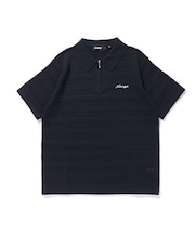 STRIPED KNIT POLO SHIRT