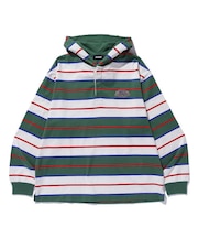 STRIPE HOODED L/S SHIRT