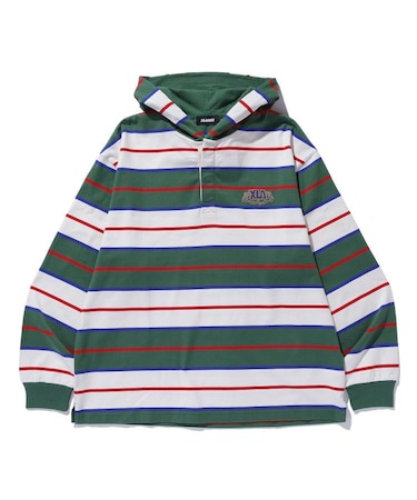STRIPE HOODED L/S SHIRT