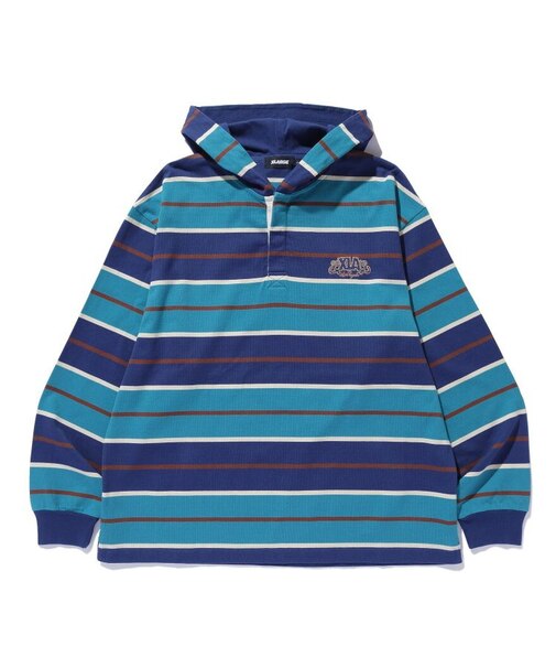 STRIPE HOODED L/S SHIRT