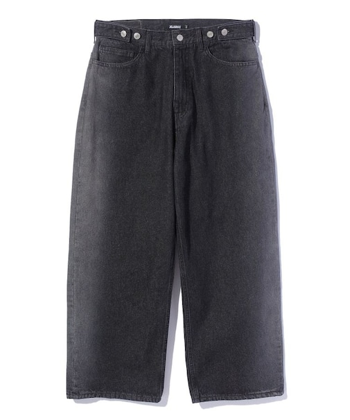 SIDE FADED BAGGY DENIM PANTS