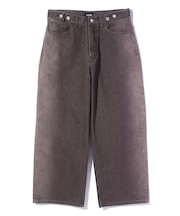 SIDE FADED BAGGY DENIM PANTS