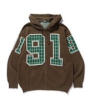 JACQUARD BARBED WIRE ZIP KNIT