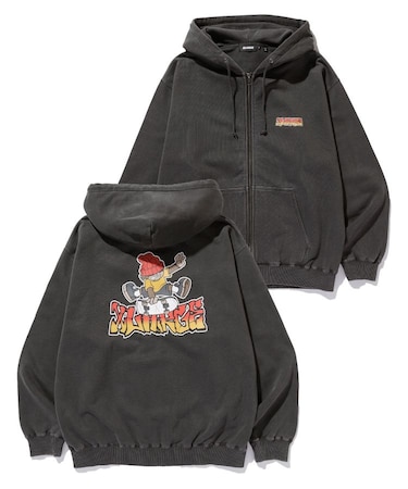 PIGMENTDYE INDY GRAB ZIP HOODED SWEAT SHIRT