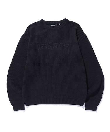 DEFORMED CABLE CREWNECK KNIT