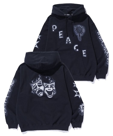 AIRBRUSH PULLOVER HOODED SWEATSHIRT