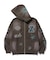 MULTI LOGO ZIP UP HOODED SWEATSHIRT
