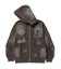 MULTI LOGO ZIP UP HOODED SWEATSHIRT