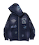 MULTI LOGO ZIP UP HOODED SWEATSHIRT