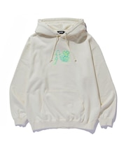 FLUORESCENT EMBROIDERED HOODED SWEATSHIRT