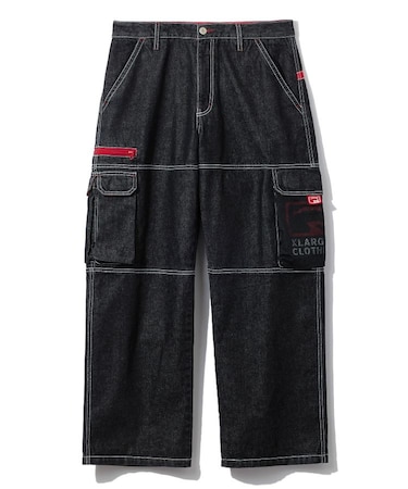 DENIM CARGO PANTS