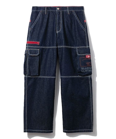 DENIM CARGO PANTS
