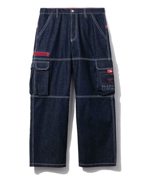 DENIM CARGO PANTS