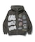MULTI LOGO ZIP UP HOODED SWEATSHIRT