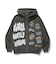 MULTI LOGO ZIP UP HOODED SWEATSHIRT