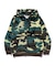 CAMO ZIP UP HOODED SWEATSHIRT