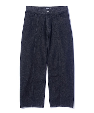 PANELED DENIM PANTS