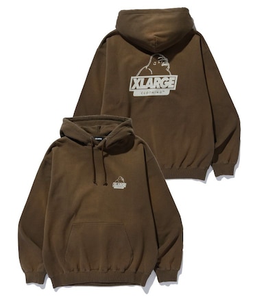 DISCHARGE PRINTED SLANTED OG HOODED SWEATSHIRT
