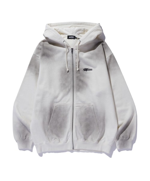 SPRAY DYED ZIP UP HOODED SWEATSHIRT｜エクストララージの通販｜&mall