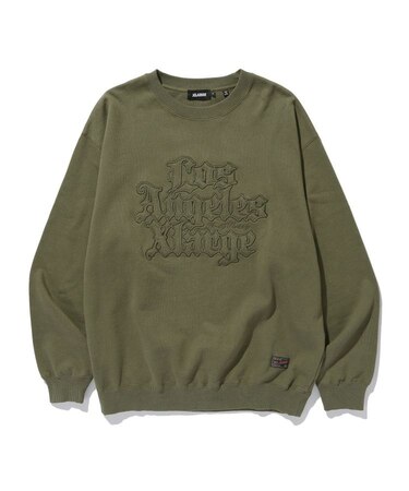 PATCHED OLD ENGLISH CREWNECK SWEATSHIRT