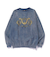 EMBROIDERED BLEACHED CREWNECK SWEATSHIRT