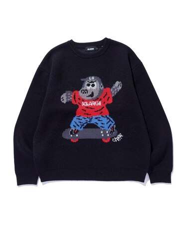 GORILLA CREWNECK KNIT SWEATER