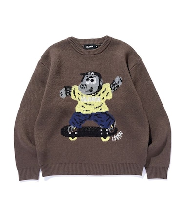 GORILLA CREWNECK KNIT SWEATER